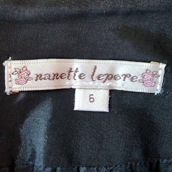 Nanette Lepore Wool Blend Plaid Black White Pencil Skirt Womens 6 - Picture 6 of 7